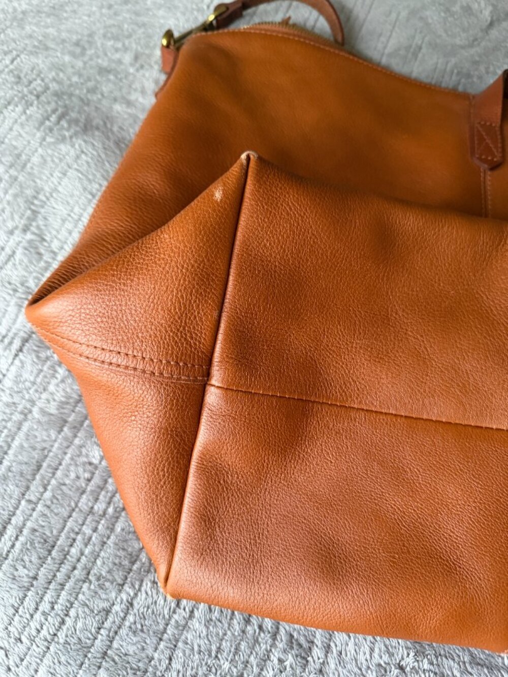 Madewell Transport Weekender Leather Bag English Saddle - Excellent Condition - Picture 6 of 9